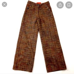 ANTHROPOLOGIE CARTONNIER Wide Leg Tweed Pants